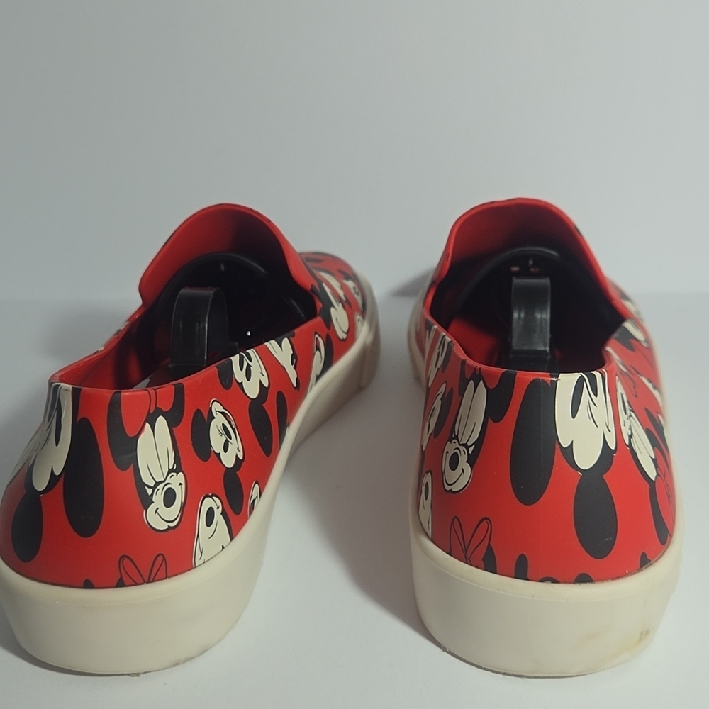 Melissa Ground + Mickey Mouse 90th Anniversary Slip-On Shoes Red Women’s Size 8 - Picture 5 of 7